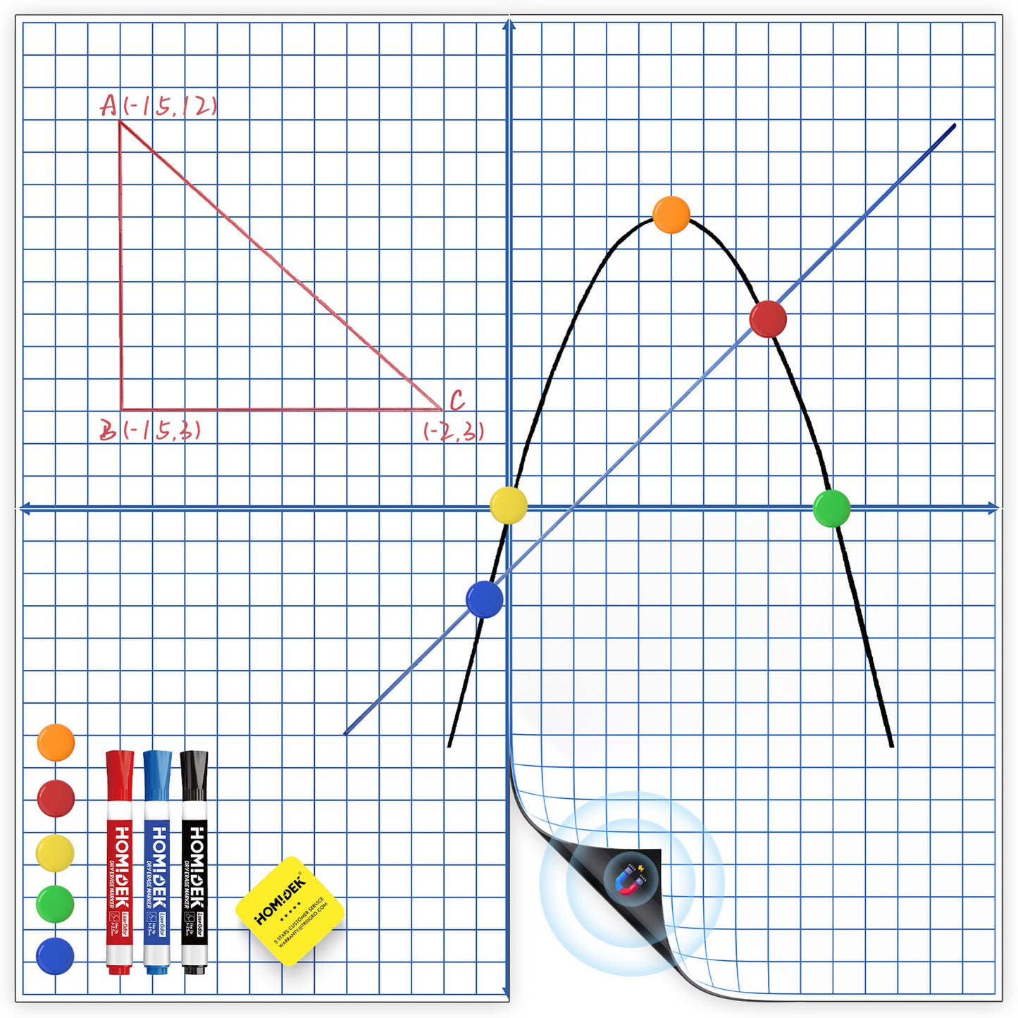 4 in 1 Magnetic Graph Board