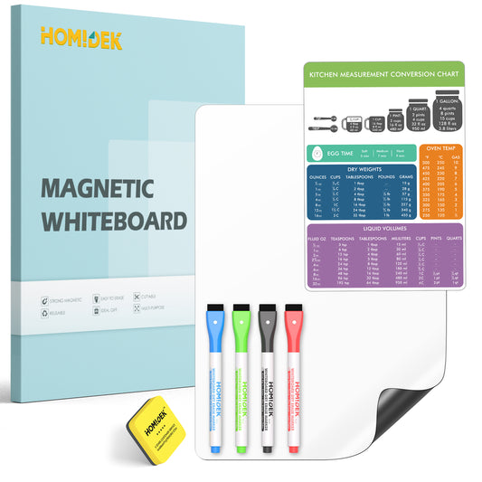 Magnetic Fridge Whiteboard with Kitchen Measurement Conversion Chart