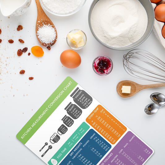 Magnetic Fridge Whiteboard with Kitchen Measurement Conversion Chart