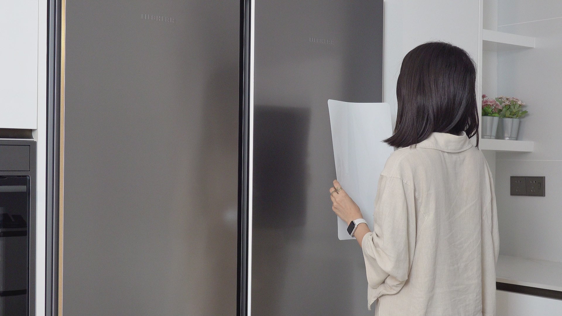 HOMiDEK 冷蔵庫用磁気ホワイトボード 17インチ x 11インチ : HOMiDEK 冷蔵庫用マグネットドライイレースホワイト